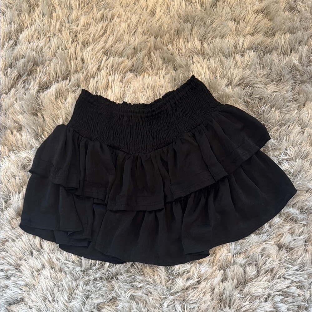 Elegant Black Tiered Skirt